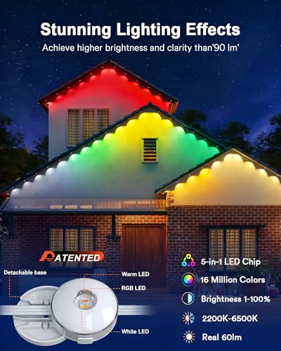 13ft Extension String with 10 LED Eave Lights (13 Foot)