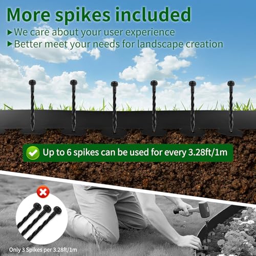 Landscape Edging 4in Garden Edging Borders No Dig 100ft (100 Foot)