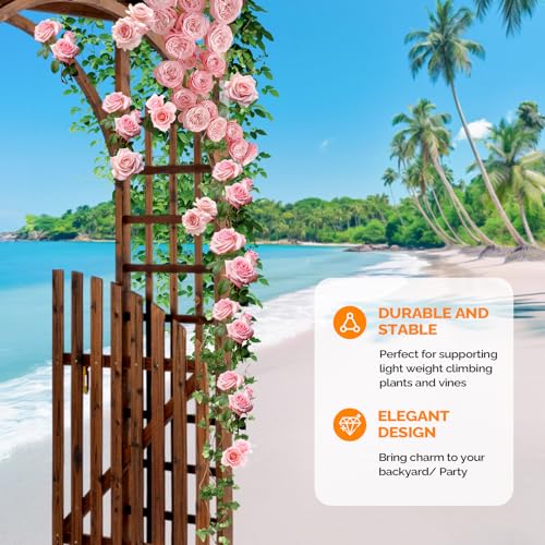 85in Wooden Arbor Garden Arch