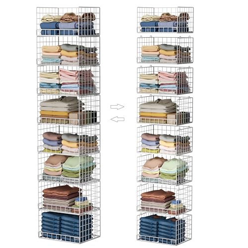 8 Tier Stackable Closet Organizers and Storage Shelves