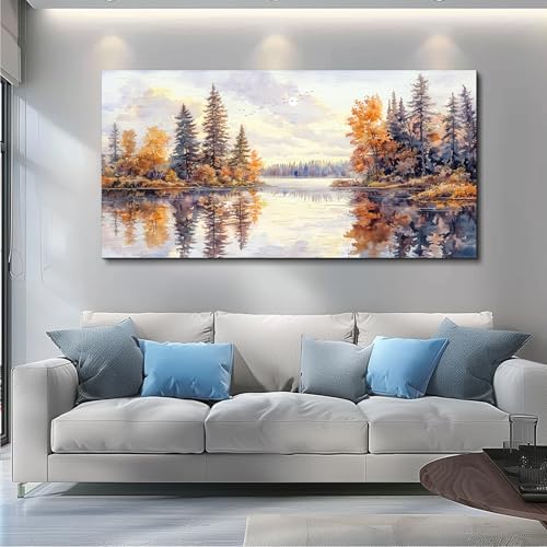 Large Natural Landscape Wall Art For Dining Room Apartment Abstract Ink Landscape Painting Wall Decoration Living Room Bedroom Office Artwork Pictures Home Decoration Aesthetics 30x60 In