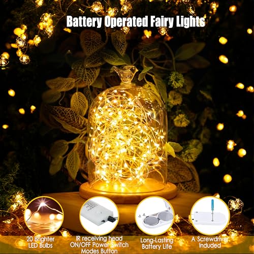 6 Pack Fairy Lights Battery Operated With Timer (39 Foot)