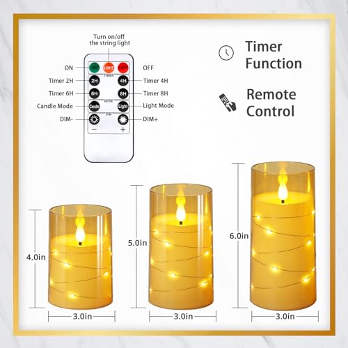 Flickering Flameless Candles (3 Count)
