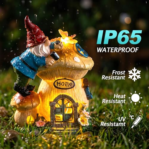 Garden Gnome Statues Figurine Lights
