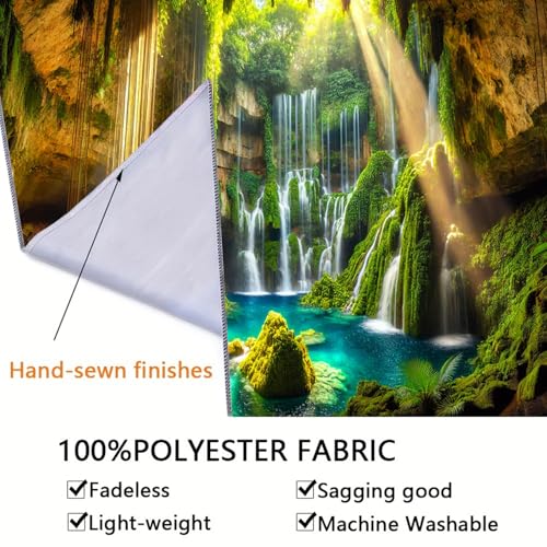 Nature Tapestry Forest Tree Sea Cave Wall Hanging