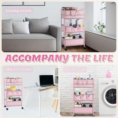2in1 Baby Diaper Caddy Organizer Cart Bedside Rolling Cart (2 Count)