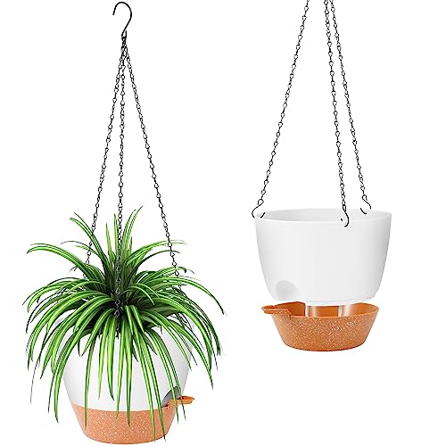 10 Inch Self Watering Hanging Planter (2 Count)