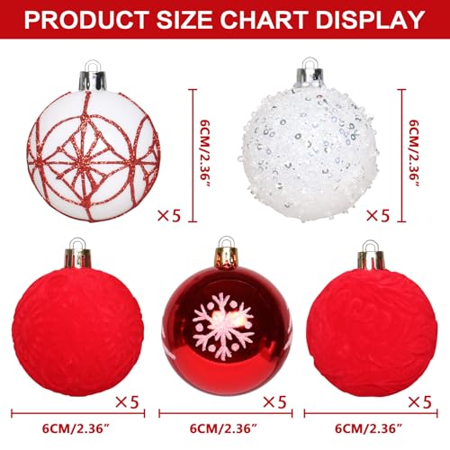 25PCS 2.36In Velvet Red (25 Count)