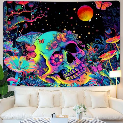 Skull Skeleton Tapestry for Bedroom