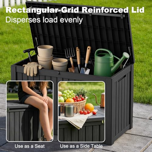 180 Gallon Deck Boxes Outdoor Waterproof