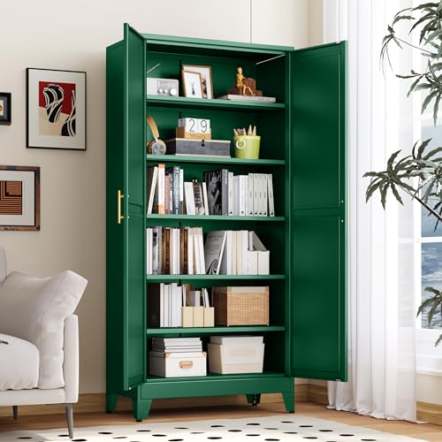 Kitchen Pantry Storage Cabinet with Doors and Adjustable Shelves
