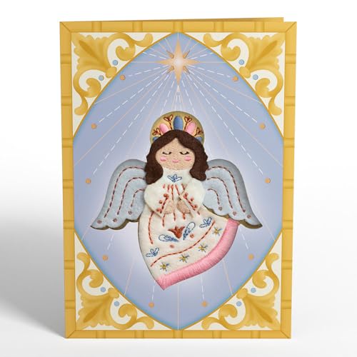 Heavenly Angel Christmas Ornament Keepsake Card with Envelope