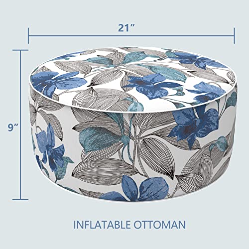 Inflatable Stool Ottoman Footrest with Handle