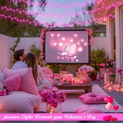 600 LED Pink Christmas String Lights Indoor Outdoor Plug in (168 Foot)