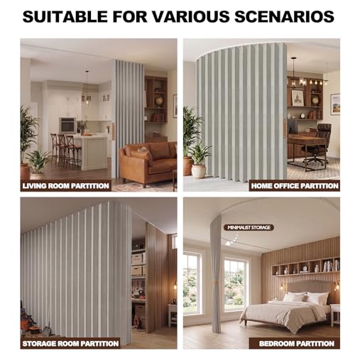 Folding Accordion Partition Divider with Ceiling Track