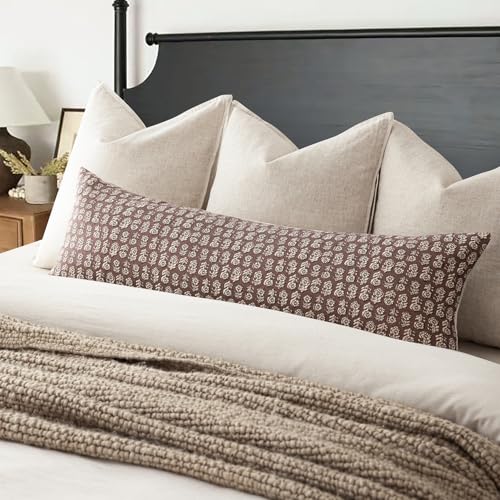 Long Floral Print Lumbar Throw Pillow Covers 14×36 Inch