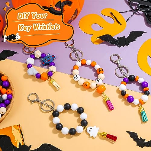 221PCS Halloween Silicone Beads for Keychain Making (221 Count)