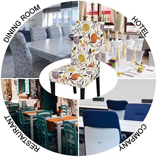 Pattern Chair Covers for Dining Room Set of 6