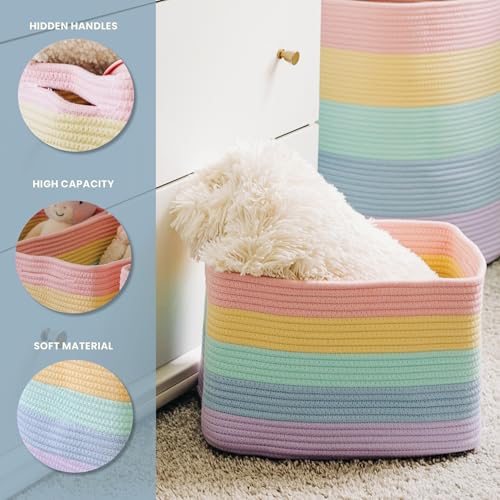 Rainbow Baskets for Shelves (3 Count)