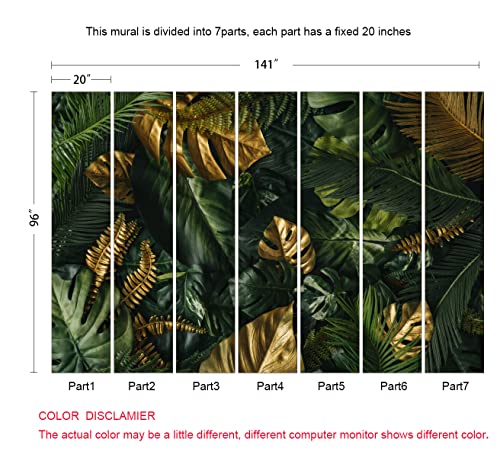 Tropical Wallpaper Jungle Banana Leaf Wall Mural Wallpaper for Living Room (94 Sq Ft)