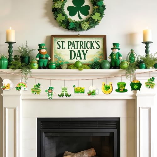 80PCS Wooden St. Patrick's Day Ornaments to Paint Shamrock Cutout Decorations (80 Count)