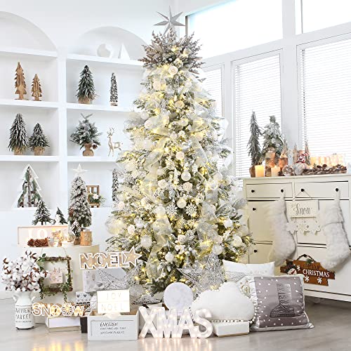 30 Pack Clear Christmas Ball Ornaments with Fillers (30 Count)