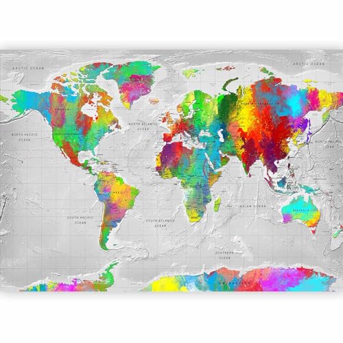 Wall Mural World Map 177x124 in (152.63 Sq Ft)