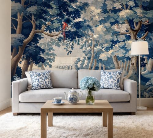 Vintage Forest Peel and Stick Wallpaper Jungle Landscape Mural