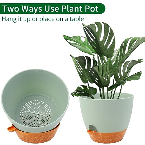 12 Inch Self Watering Hanging Planter