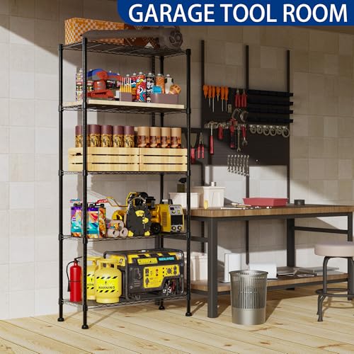 5 Wire Shelving Metal Storage Rack Adjustable Shelves