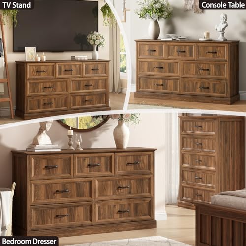 Farmhouse 7 Drawer Dresser for Bedroom