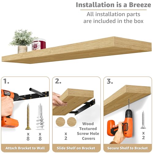 Floating Shelves for Wall Storage (3 Count)