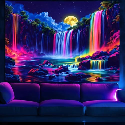 Blacklight Fantasy Waterfall Moon
