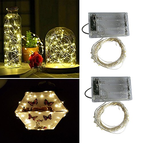 2 x 50LEDs Fairy Lights Battery Operated (16.4042 Foot)