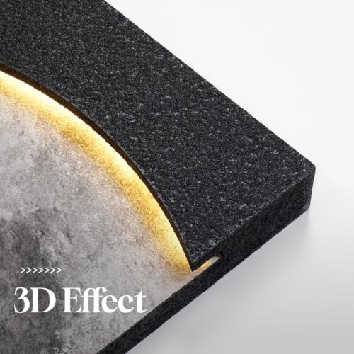 Large 3D LED Moon Wall Art