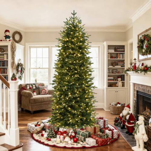 7.5 ft Prelit Pencil Christmas Tree with 400 Warm White LEDs