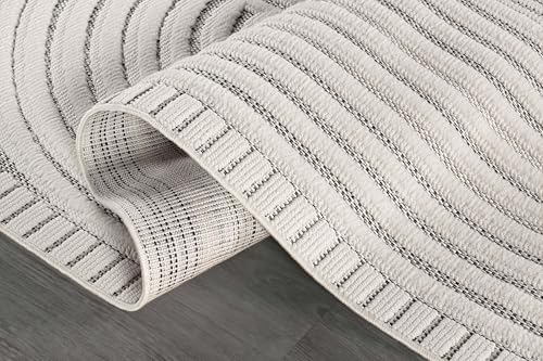 Modern Rug 8x10 Luxury Swirl Curved Micro Loop Area Rugs Soft High (80 Sq Ft)