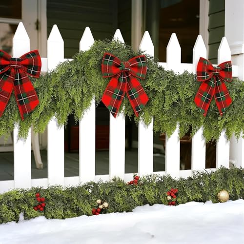 Lifelike Touch Artificial Cedar Garland for Christmas Decor