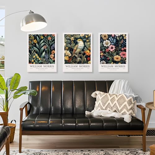 Wrapped Canvas Morris Floral Bird Wall Art Set of 3 (3 Count)