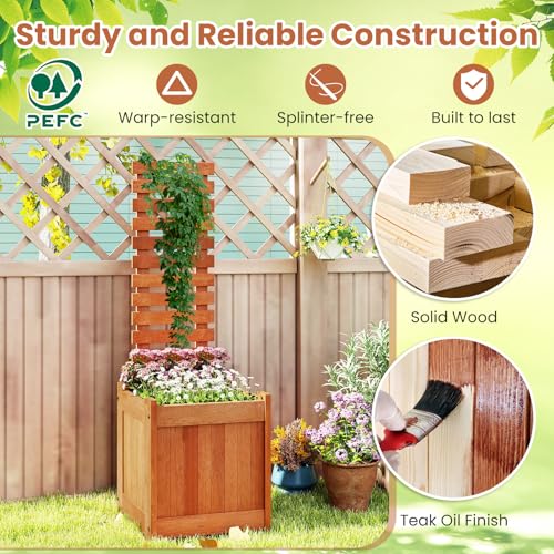 Raised Garden Bed with Trellis & Open (2 Count)