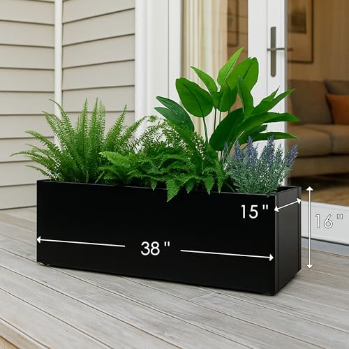 38”Lx15”Wx16”H Large Rectangular Planter