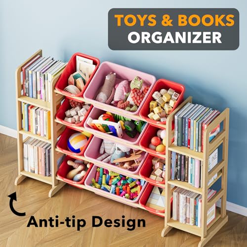 Toy Storage Organizer with 6 Shelves and 12 Bins (6 Count)