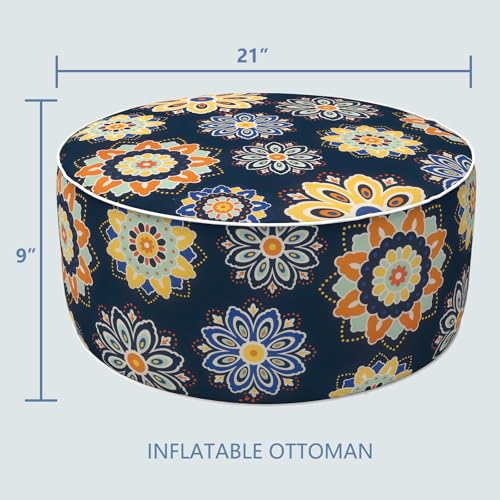 Inflatable Stool Ottoman Footrest with Handle