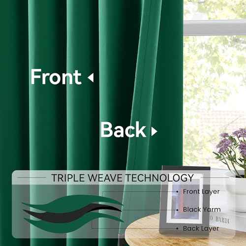 Hunter Green Pinch Pleated Curtains 96 Inches Long