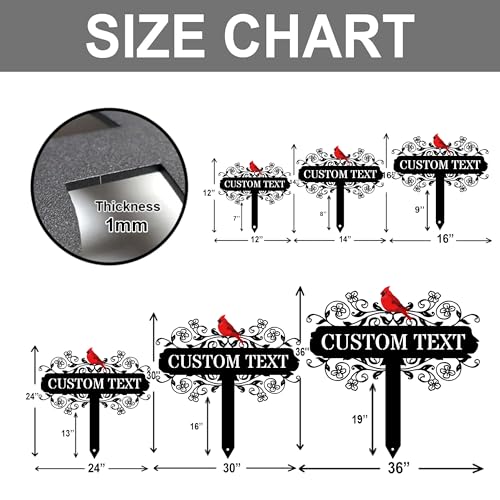 Personalized 12in Metal Garden Signs