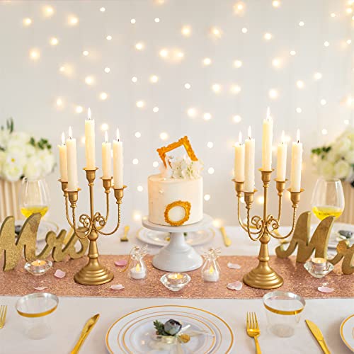 Gold Candelabra Candle Holders for Wedding Christmas