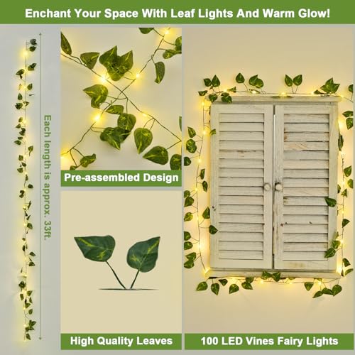 33Ft Vines with Lights Battery Operated (100 Count)