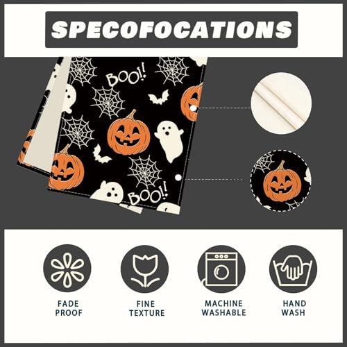 Halloween Ghost Pumpkin Table Runner for Table Decoration 13x90 Inch