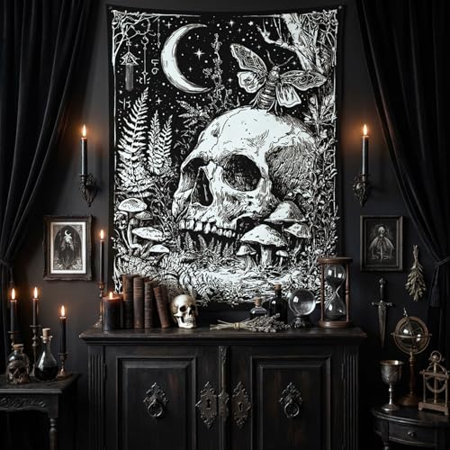 Gothic Skull Tapestry