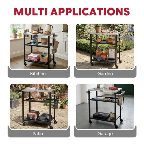 3 Tier Outdoor Grill Cart